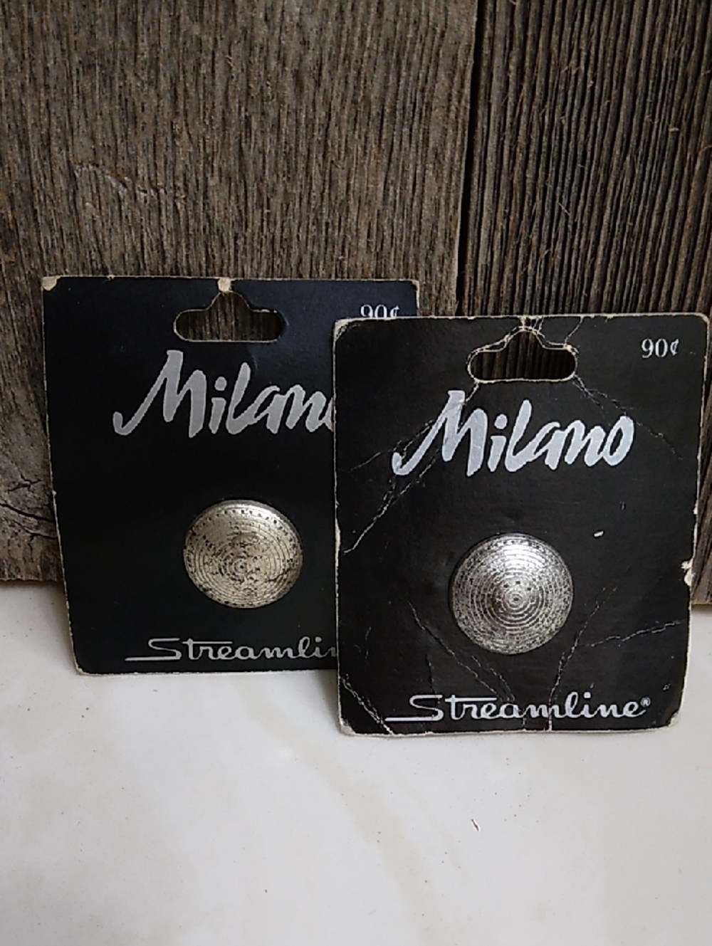 Streamline Milano Silver Concentric Circle Button Set of 2